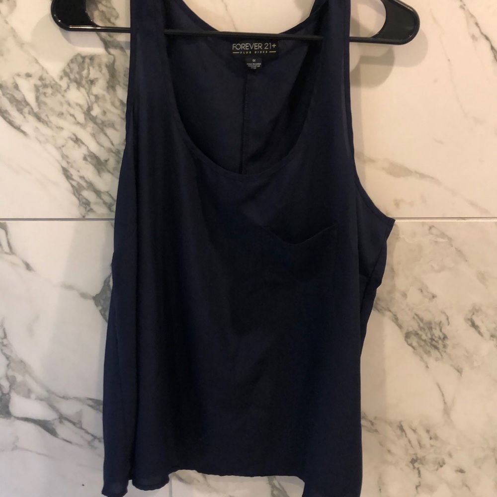 Navy Blue tank top 1x
